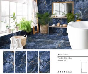 Arezzo Blue – High Glossy Porcelain Wall & Floor Tile