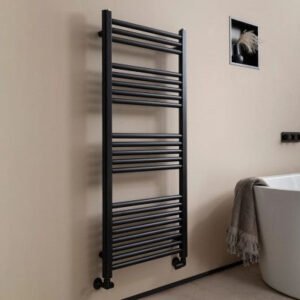 Bayham Electric 1200 x 500mm Straight Towel Rail - Matt Black